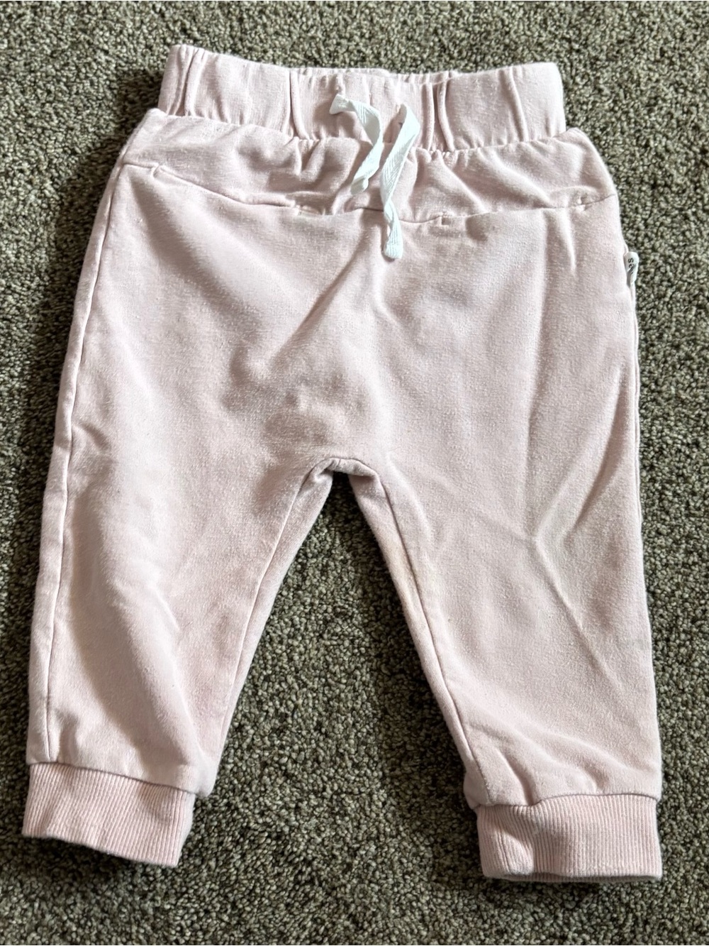 Little Ones Pink Jogger Pants with Drawstring Waist